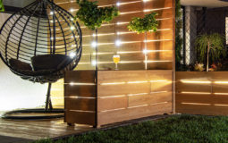 Eclairage LED d'un jardin et d'un terrasse